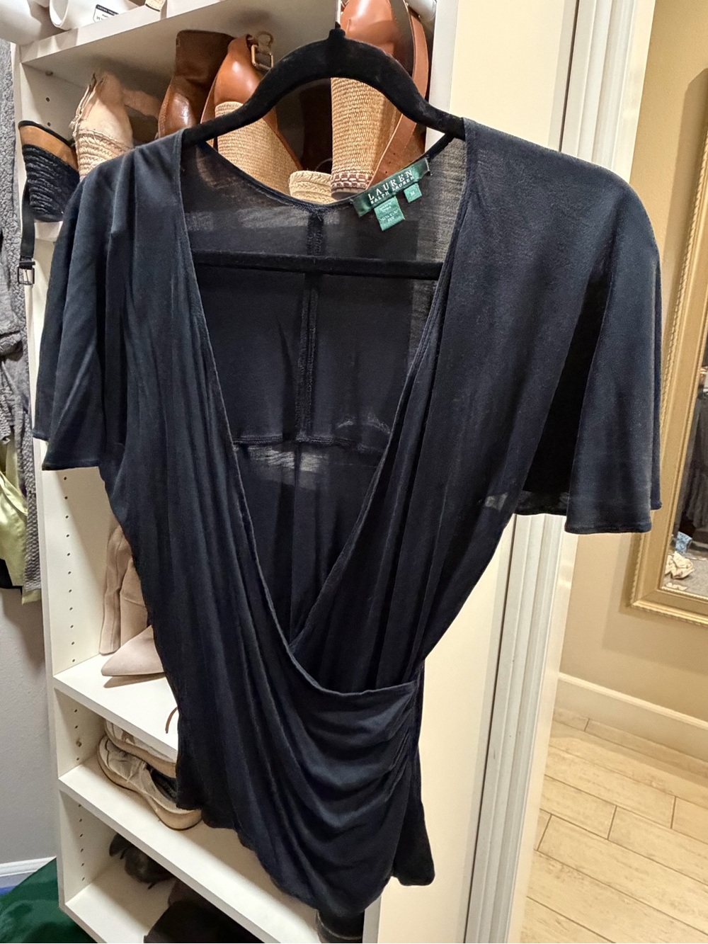 Lauren Ralph Lauren cross over low-cut top